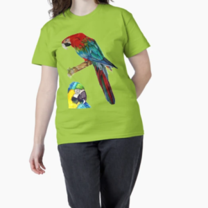 Papageien Gemälde von Iris Schuhmacher Classic T-Shirt