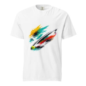 Schweres T-shirt mit Tennismuster Motiv KHS