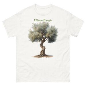 Oliven-Energie – Künstlerisches Olivenbaum T-Shirt | Mediterrane Ruhe & natürliche Stärke | Unisex Baumwollshirt