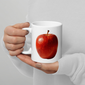 Künstlerische Apfel Tasse –Design im Ölmalstil | 330 ml | inkl. Versand | 330 ml | inkl. Versand