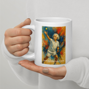 Einstein Tennis Tasse – Lustiges Geschenk für Tennisspieler  590ml große Tasse