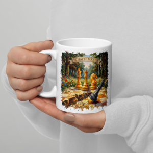 Schachmatt für Klimawandelleugner – Exklusive Kunst-Tasse (325ml / 11oz)